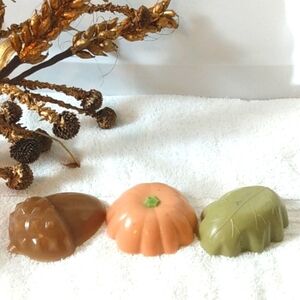 HANDCRAFTED SOAP FALL FESTIVAL TRIO - Spiced Apples Pumpkin & Ginger 3pc Set NWT